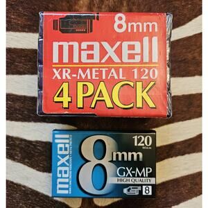 NEW! 4 Pack Maxwell Hi8 XR-Metal 120 Min. Pro 8mm Camcorder Videotape Digital8